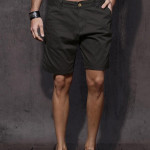 Men Charcoal Grey Solid Fit Regular Shorts